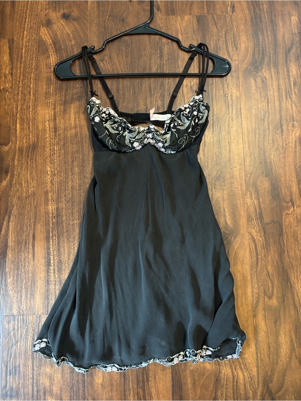 Victoria's Secret Black Sheer Slip Intimate Dress Early 2000s Tag